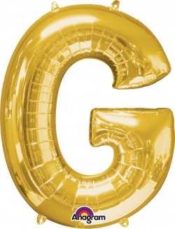 Zlatý fóliový balónek " G "