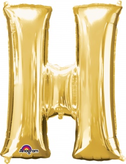 Zlatý fóliový balónek " H "