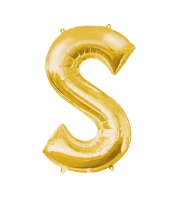 Zlatý fóliový balónek " S " 