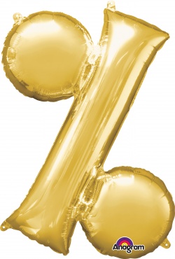 Zlatý fóliový balónek " % "