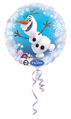 Balónek fóliový Olaf z Frozen - kulatý
