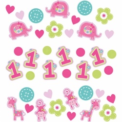 Růžové konfety 1. narozeniny