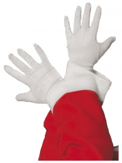 Bílé rukavice Santa
