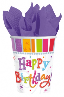 Papírový kelímek Happy Birthday - sada