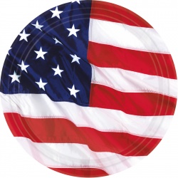 Papírový talířek USA - sada