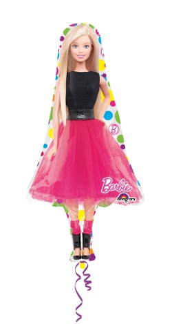 Balónek fóliový panenka Barbie - velký