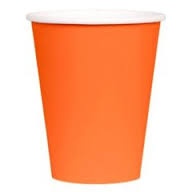 Oranžový papírový kelímek - sada