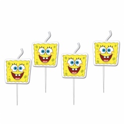 Dortové svíčky Sponge Bob - sada