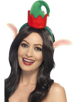 Elfí čelenka s čepičkou a ušima