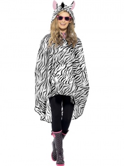 Party pončo Zebra